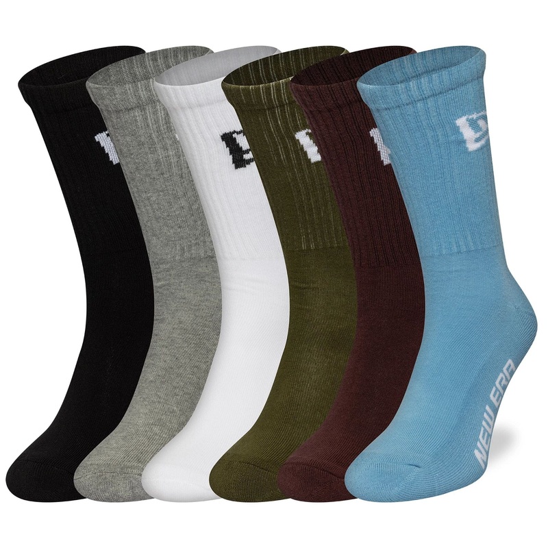 New Era Flag 6-Pack Multi Crew Socks 2-5