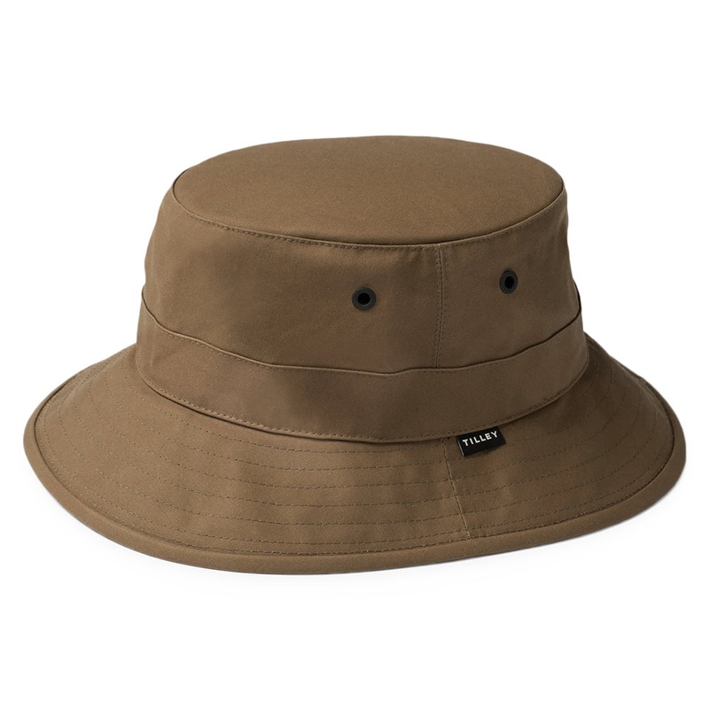 Tilley Hats British Millerain Waxed Cotton Bucket Hat – British Tan S