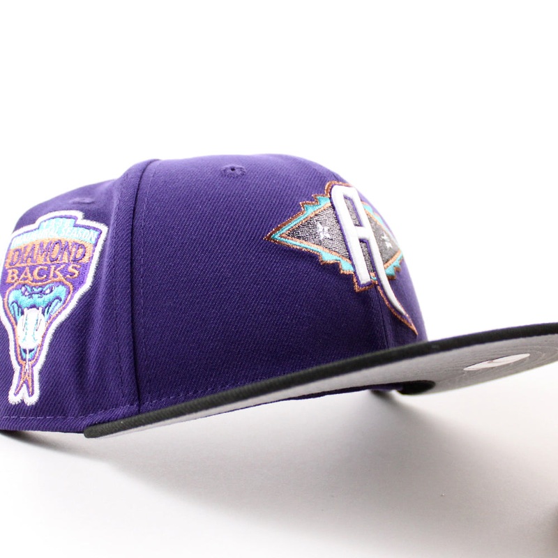 Arizona Diamondbacks 1998 Inaugural Season New Era 59Fifty Fitted Hat (Purple Black Gray Under Brim) 7