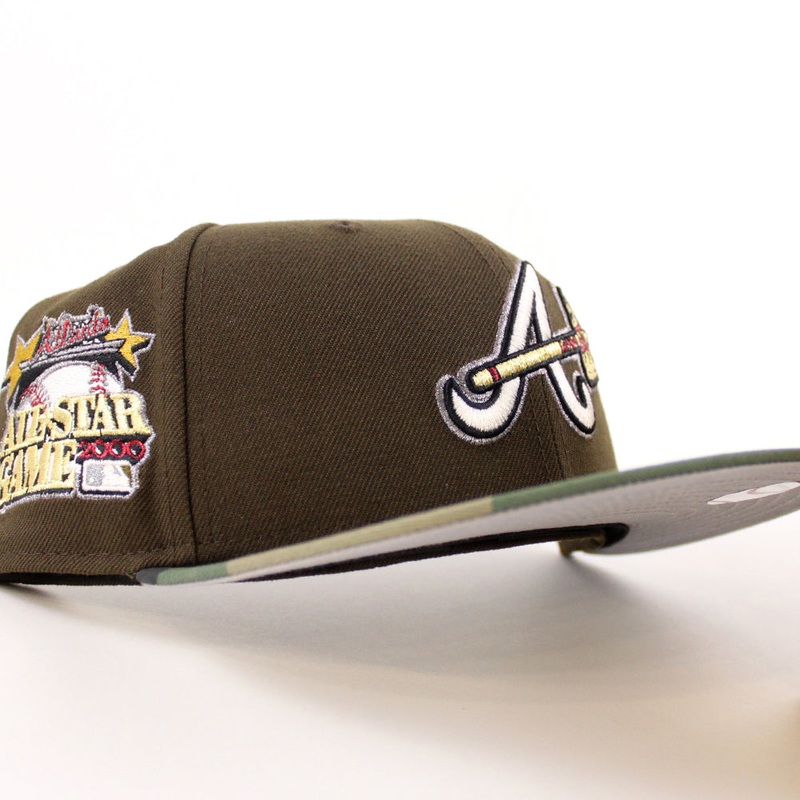 Atlanta Braves 2000 All Star Game New Era 59Fifty Fitted Hat (Walnut WoodLand Camo Gray Under Brim) 7