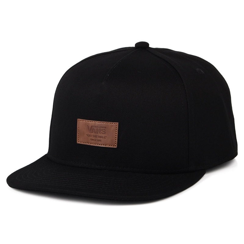 Vans Hats Off The Wall Patch Snapback Cap – Black Adjustable