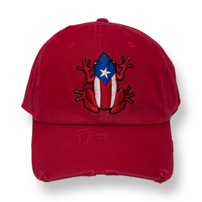 4U CUSTOM  PUERTO RICO “DON COQUI” RED DAD HAT
