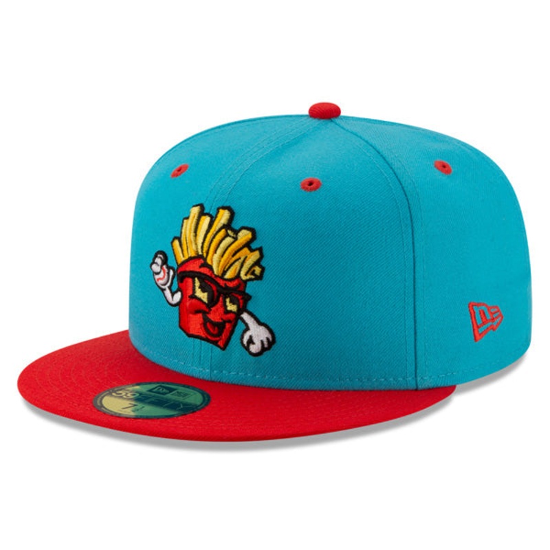 Boise Hawks (PAPAS FRITAS) New Era Copa de la Diversion (FUN CUP) 59FIFTY Fitted Hat – Teal/Red 6 7/8