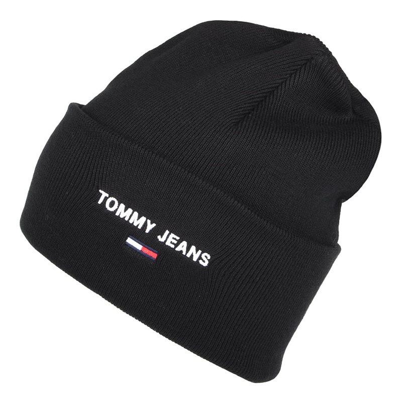 Tommy Hilfiger Hats TJM Sport Beanie Hat – Black 1-Size