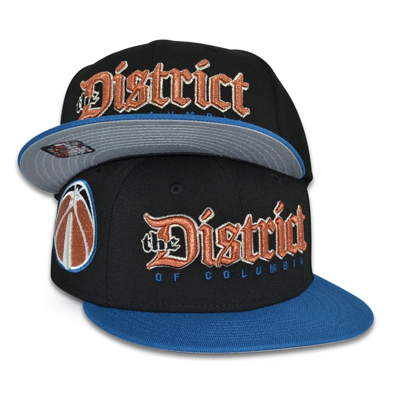 Washington Wizards “HOMETOWN” The District Exclusive New Era 59Fifty Fitted Hat -Black/Seashore 6 7/8
