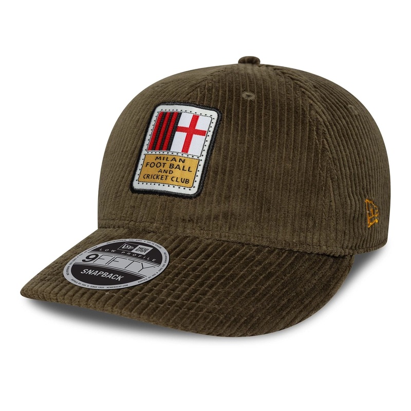 AC Milan Est Logo Cord Dark Green Low Profile 9FIFTY Snapback Adjustable Cap S-M
