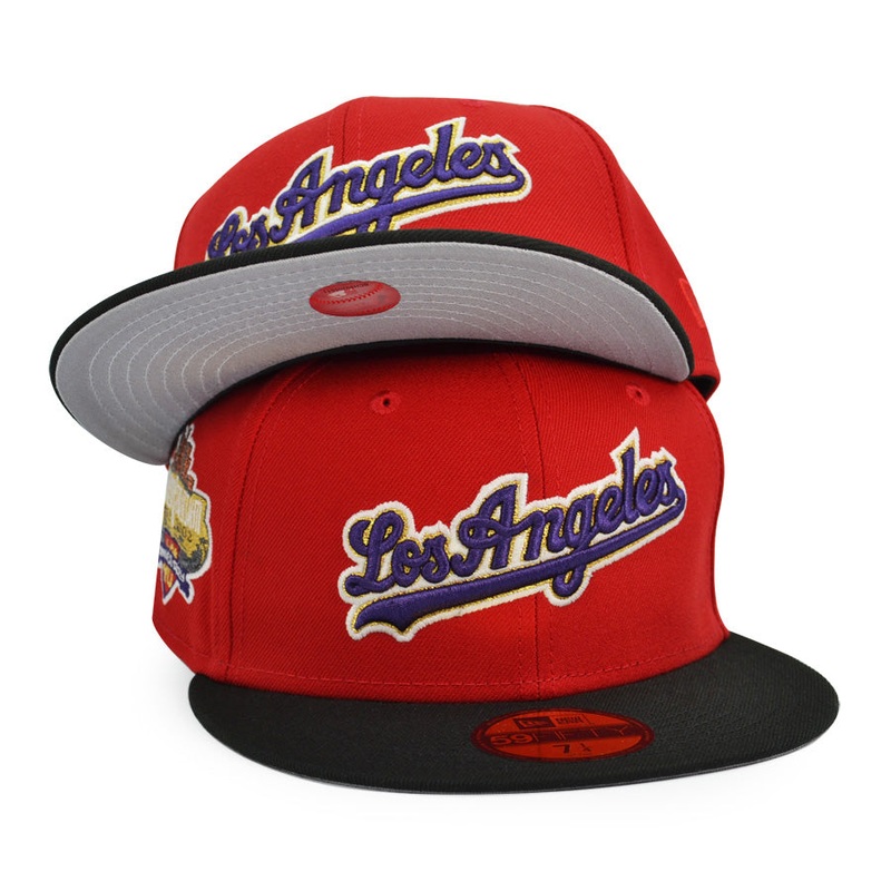 Los Angeles Dodgers 40th ANNIVERSARY Exclusive New Era 59Fifty Fitted Hat – Red/Black 6 7/8