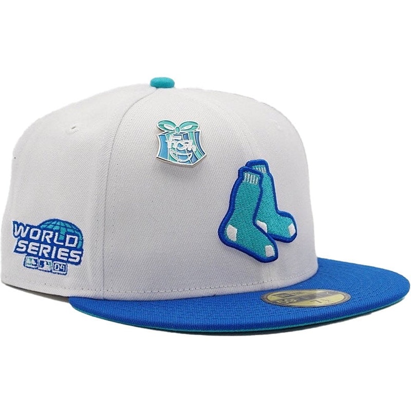 New Era x Fresh Rags Boston Red Sox 2004 World Series Opitc White/Blue 59FIFTY Fitted Hat