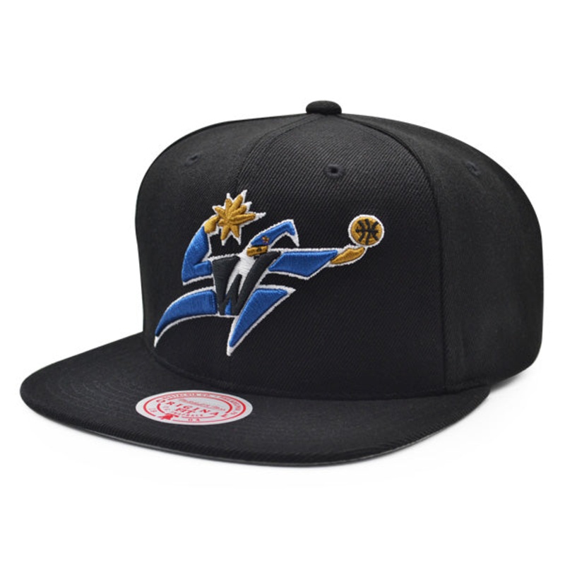 Washington Wizards Mitchell & Ness LOGO REMIX Snapback HWC Hat – Black/Blue